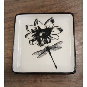 Dragon Fly Trinket Tray Plate Rings Keys Jewelry Holder Ceramic Dish